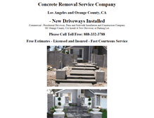 Tablet Screenshot of concreteremovalservice.com